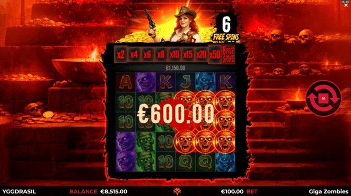Giga Zombies - fitore gjatë Free Spins